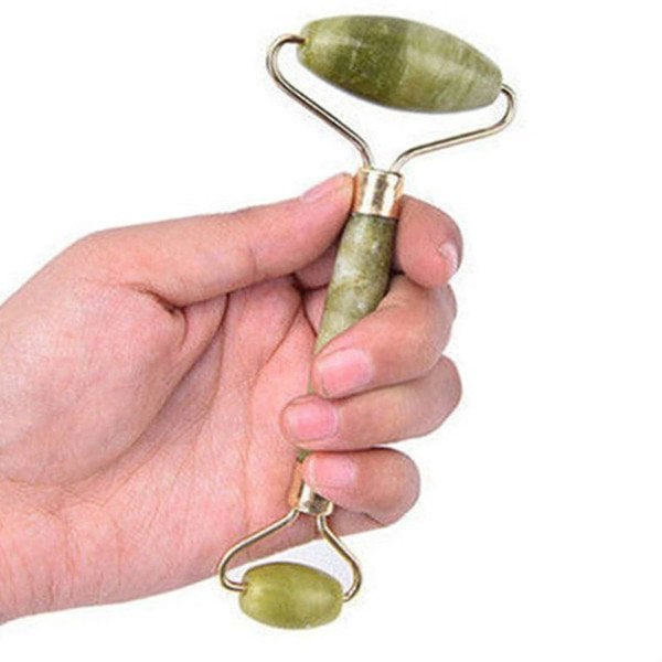 2pcs Facial Massage Jade Roller Face Neck Natural Stone Health Care Body Jade Gua Sha Board Beauty Tool Set
