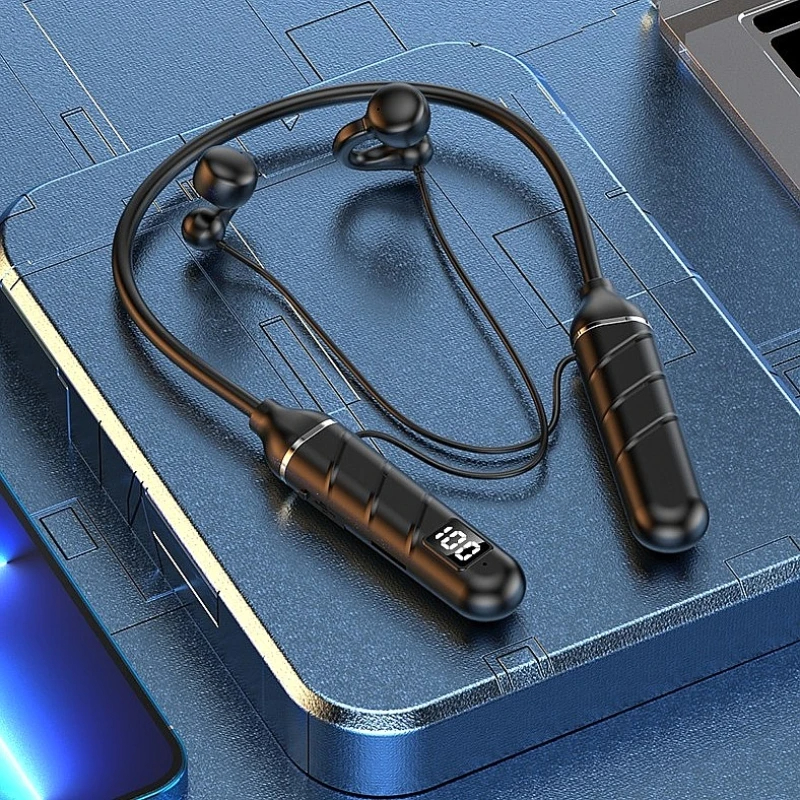9D Stereo HIFI TWS 5.3 Bone Conduction Headphone Noise Cancelling Wireless Neckband Earphone