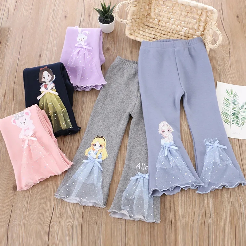 Girls' flared pants, new children's outerwear pants, versatile pants for small and medium-sized children, casual pants