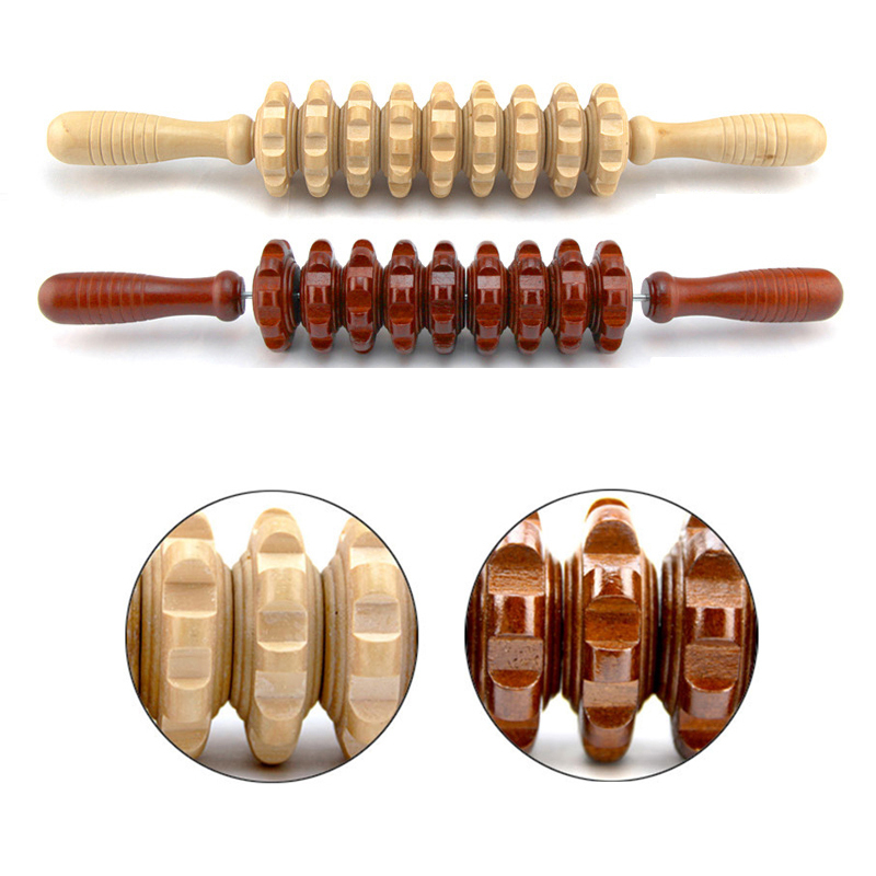 Full Body Muscle Massager Wood Roller Stick Trigger Point Recovery Tool Deep Relax Gear Massage Stick