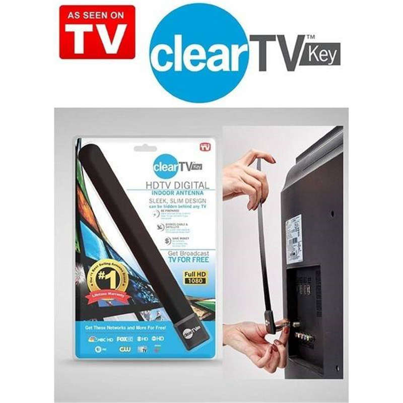 Clear TV Antenna Key HDTV Free TV Stick Satellite Indoor Antenna Receiver Signal Enhancement For Digital TV Home Plug