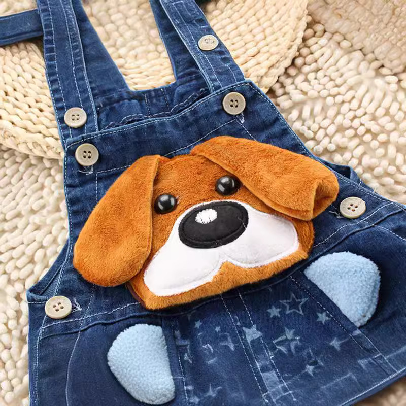 Boys' and girls' pants baby children's suspenders jeans children's clothes baby Summer