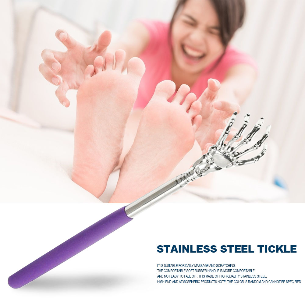 Stainless Steel Back Scratcher Extendable Telescopic Handle Massager Blood Circulation Relax Health Back Scratching Tool Random