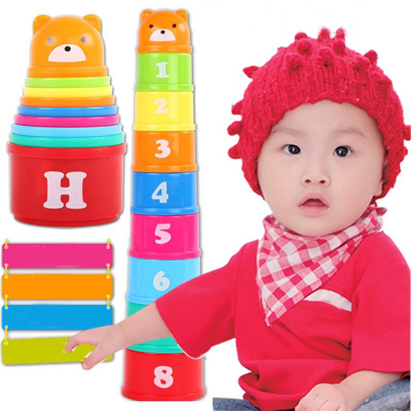 Early Childhood Education Puzzle Toys Jane Fun Fun Stacked Cups
