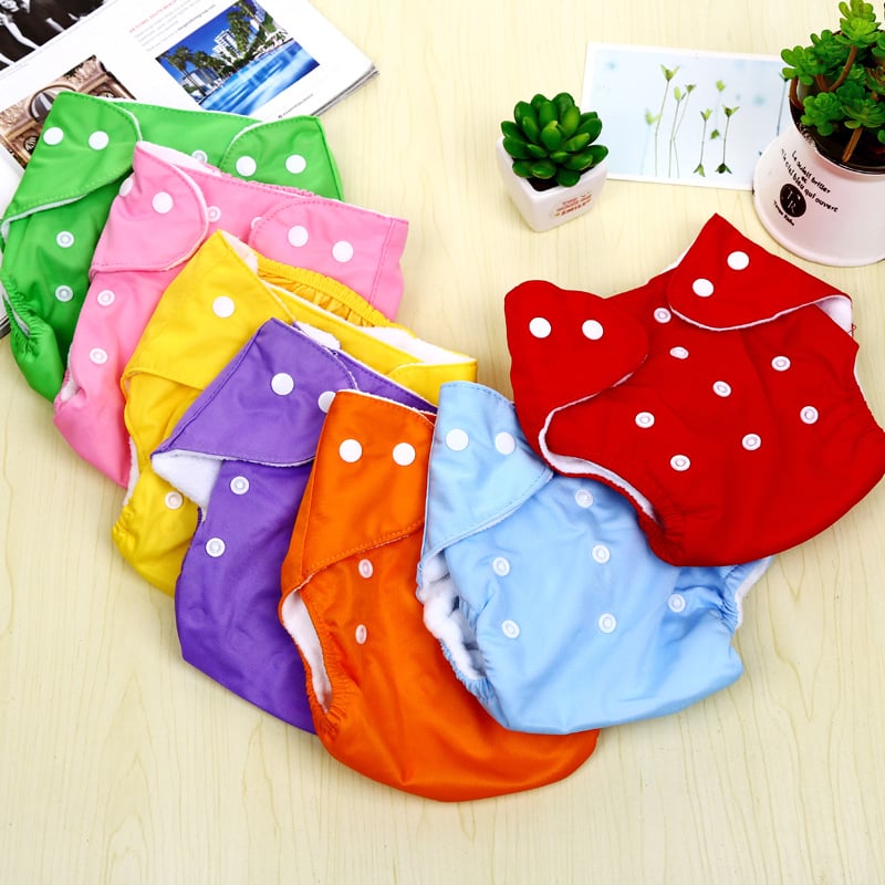 Baby Cloth Diaper Cover Waterproof Cartoon Fox Baby Washable Diapers Pocket Reusable Cloth Nappies