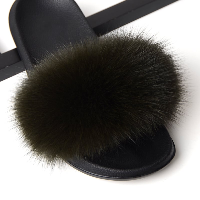 Fur slippers women furry slippers house woman shoes shoes family fluffy summer sandals ladies plush slippers