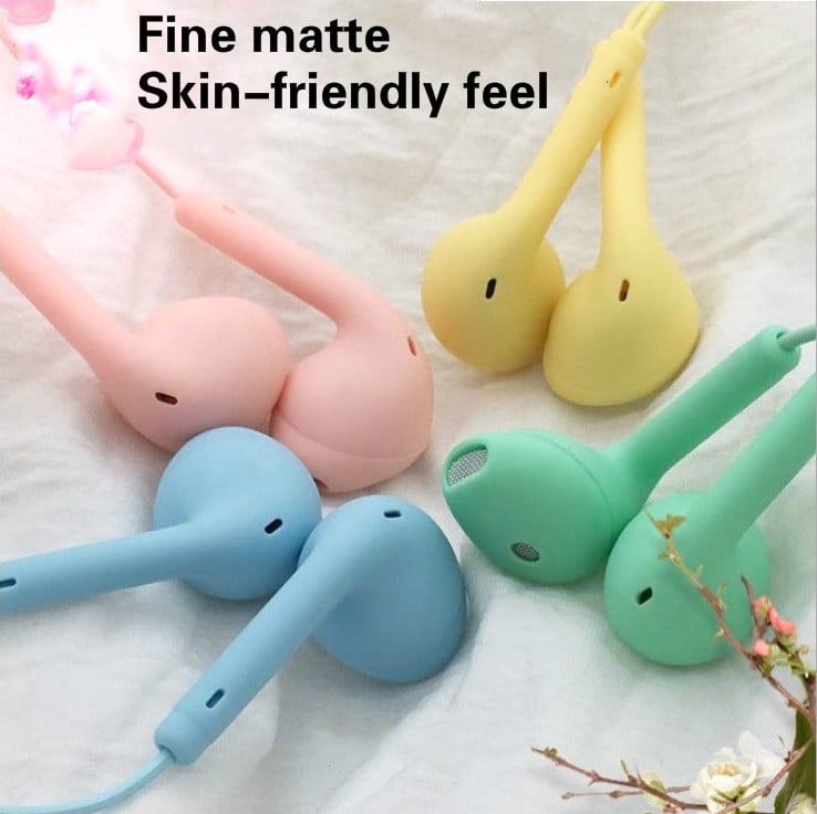 Macaron Color Wired Mobile Phone Headset In-ear Universal Music Headset