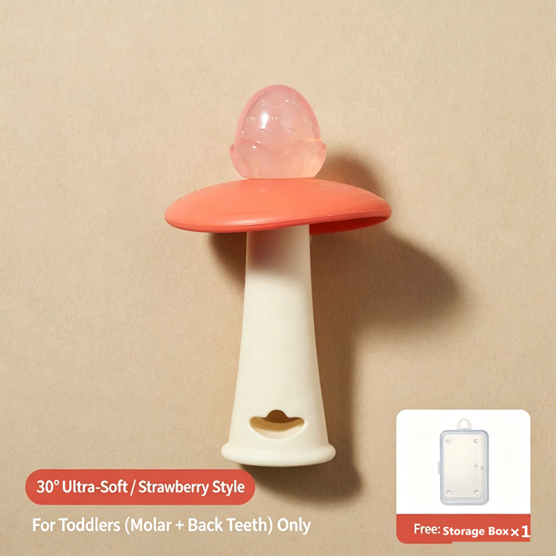 1PC Baby silicone grinding stick, toddler soothing toy, anti eating hand tool, baby mushroom chew toy grinding stick