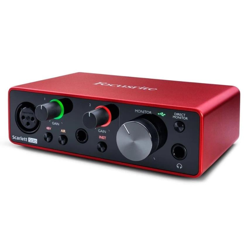 Promotion Focusrite Scarlett Solo 3rd gen 2 input 2 output USB audio interface sound card professional for recording Microphone