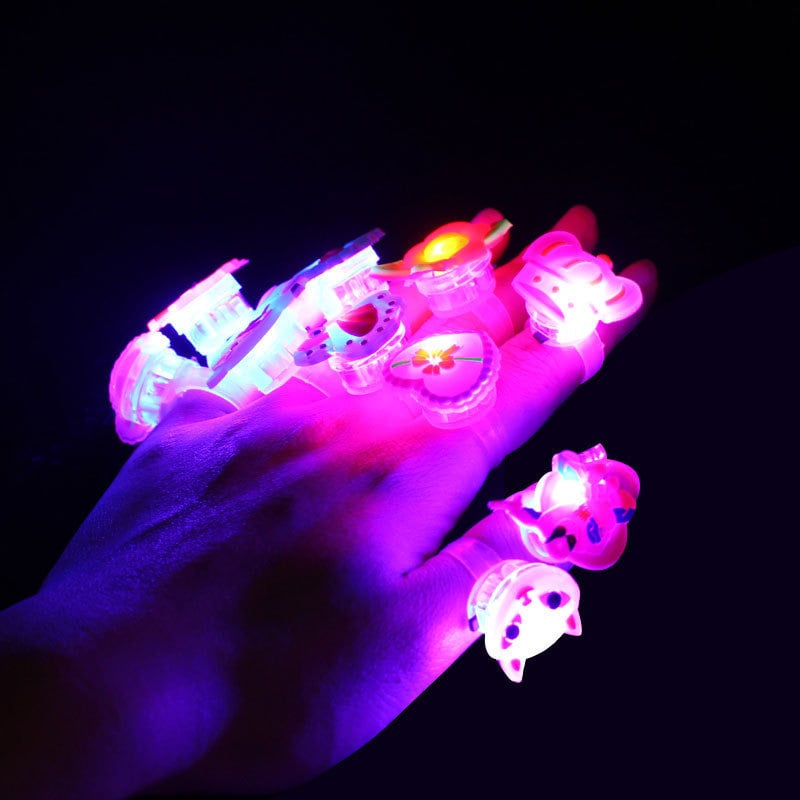 1PC luminous ring, luminous children's toys, creative cartoon, night light flash, elementary school gift