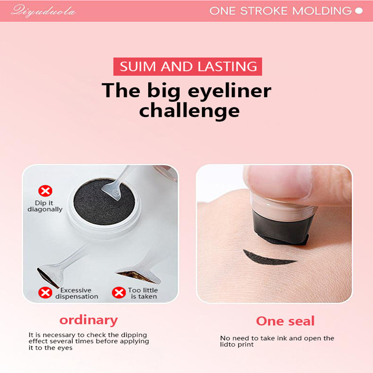 Seal eyeliner durable cosmetics waterproof all-purpose liquid eyeliner eye makeup double head seal eyeliner