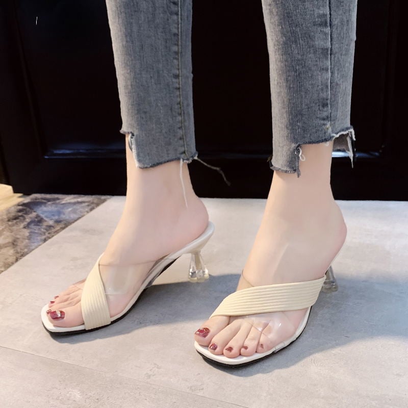 Ladies sandals and slippers new cross fashion personality all-match temperament high heels tide
