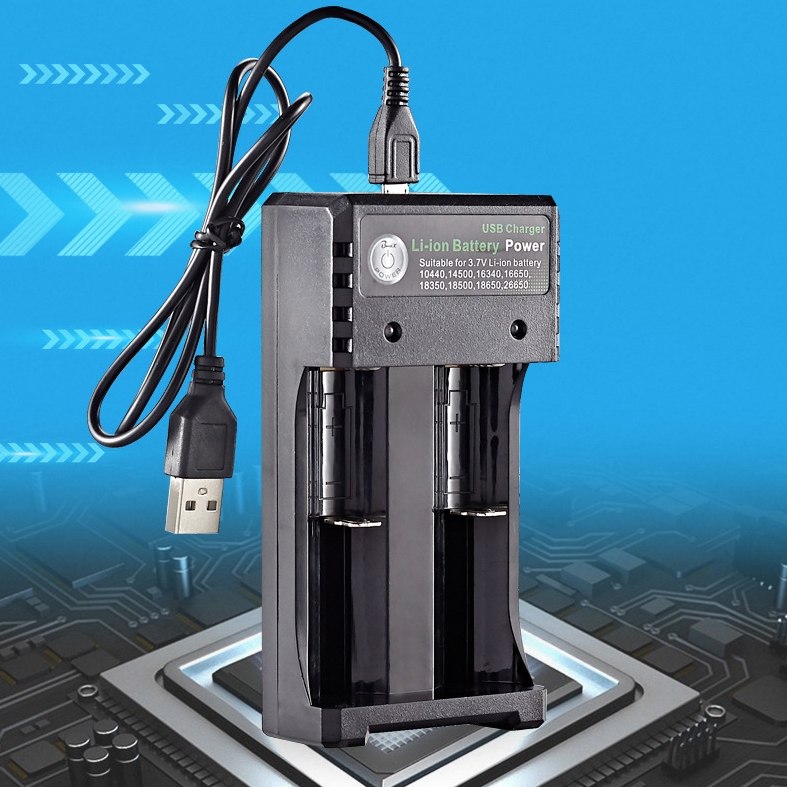 18650 charger USB dual slot Bmax brand 3.7V lithium battery flashlight hair clipper locator charging box