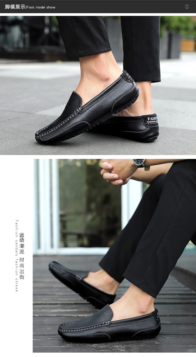 Shoes Leather Men Luxury Trendy Casual Slip on Formal Loafers Men Moccasins Italian Black Male Driving Shoes Sneakers Plus Size
