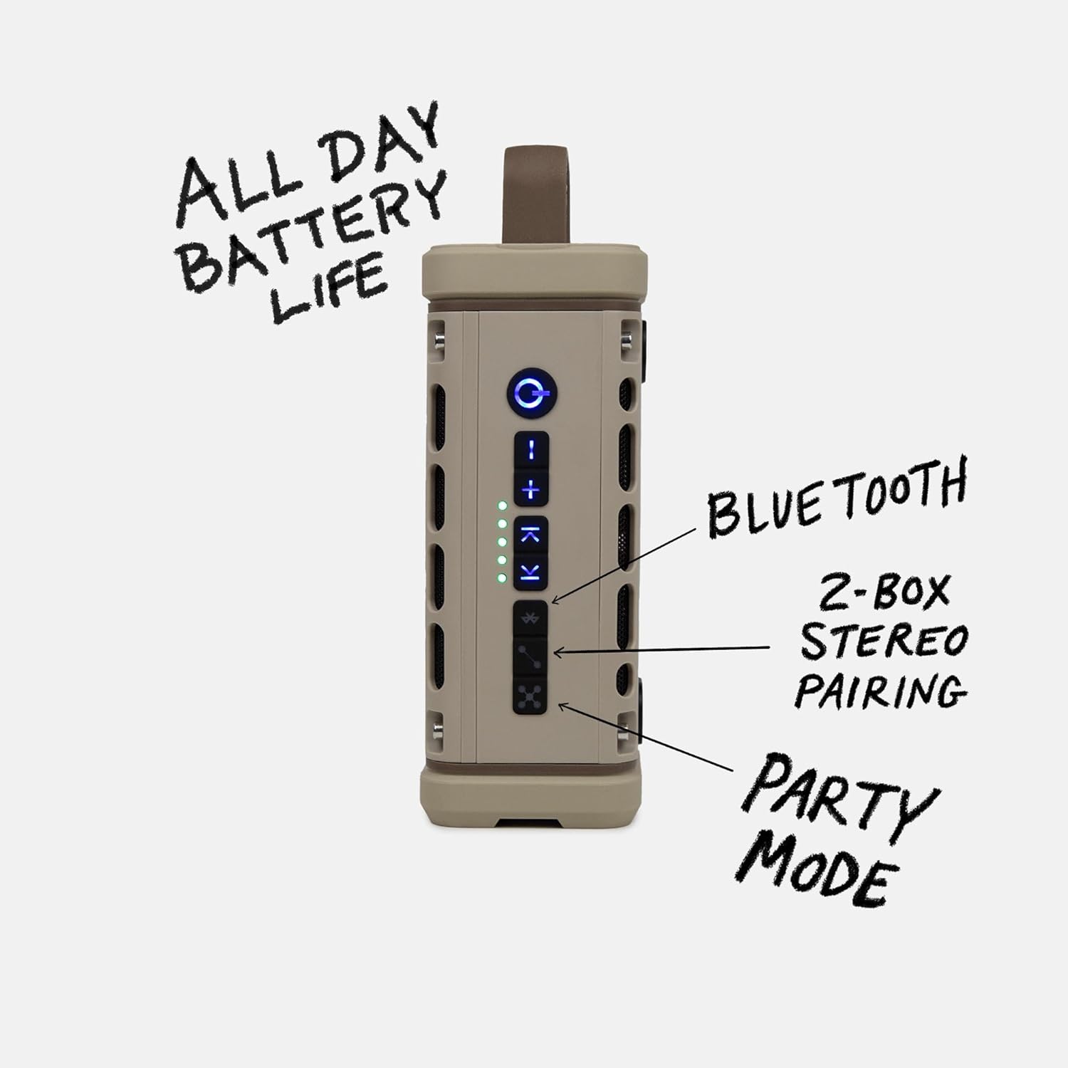 Turtlebox Ranger: Loud! Outdoor Portable Bluetooth 5.4 Speaker | Rugged, Waterproof, Ultra-Portable | Plays to 105db, Deep Bass, Shockproof, Unlimited
