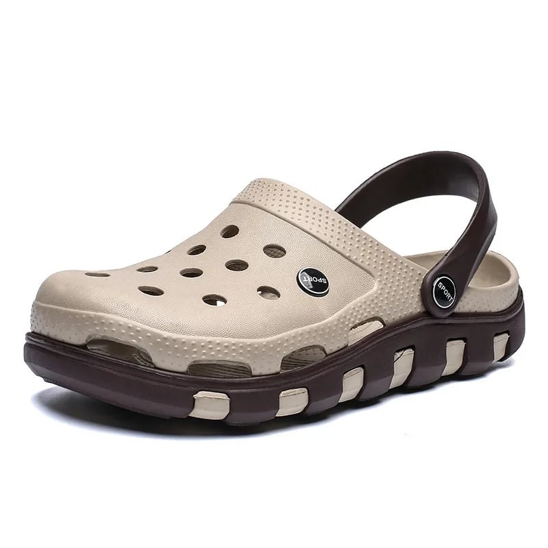 Men's Hole Cave Sandals Non slip Beach Shoes Summer Baotou Fashion Outwear Slippers