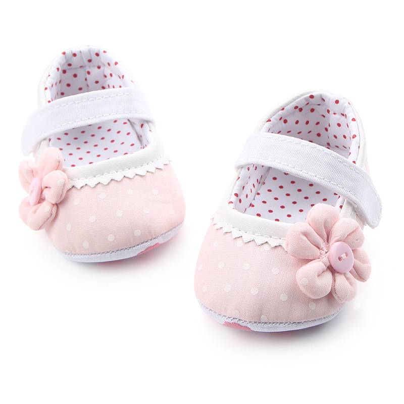 Dot Flower Baby Girls Shoes Soft Bottom Shoes Toddler Shoes Baby Shoes