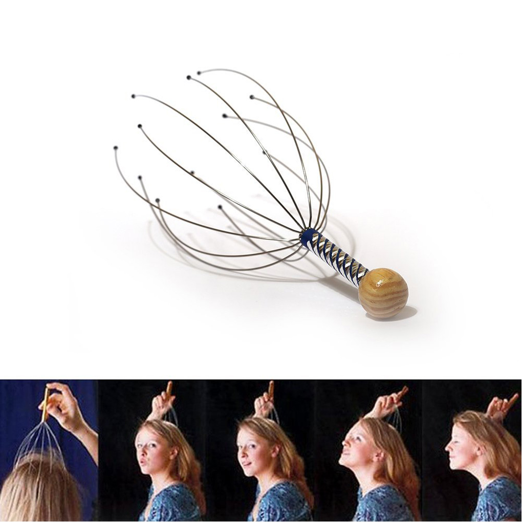 1PCS Head Scalp Neck Equipment Stress Release Relax Massage Body Massager Head Massage Tools Random Color