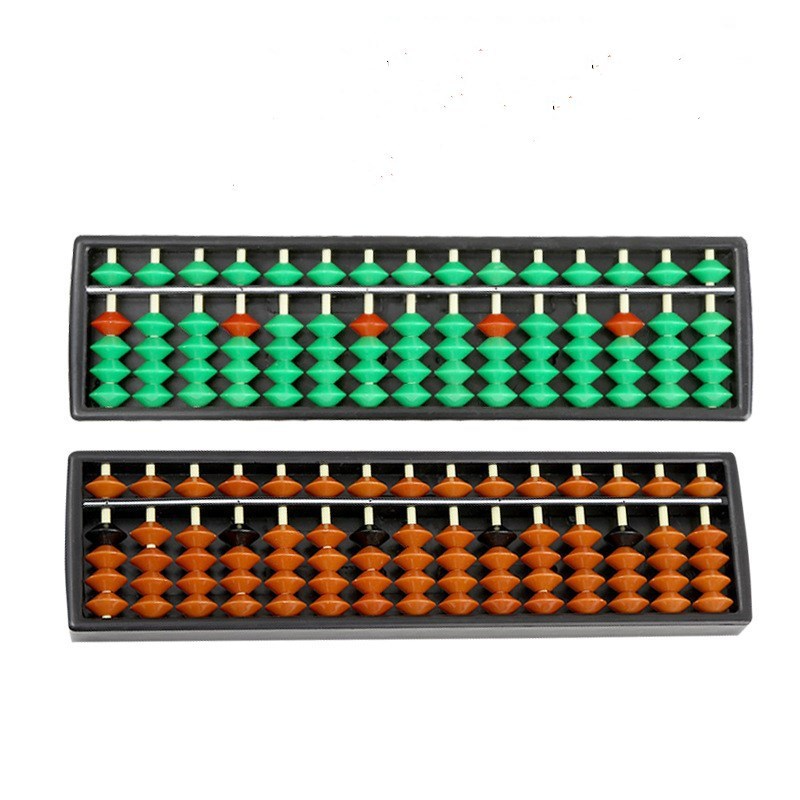 Portable Chinese 23 Digits Column Abacus Arithmetic Soroban Calculating Counting Math Learning Tool for Children