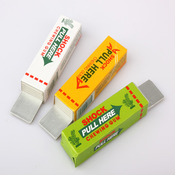 Electric Shock Joke Chewing Gum Pull Head Shocking Toy Kids Children Gift Gadget Prank Trick Gag Funny Toys (Random Color)