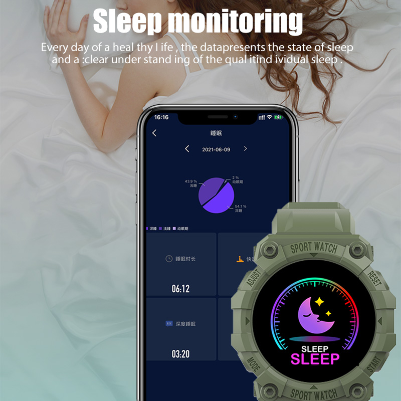 FD68S Smart Watch For Men Women Outdoor Sports Waterproof Fitness Tracker Heart Rate Blood Monitor Bluetooth Smart Watch