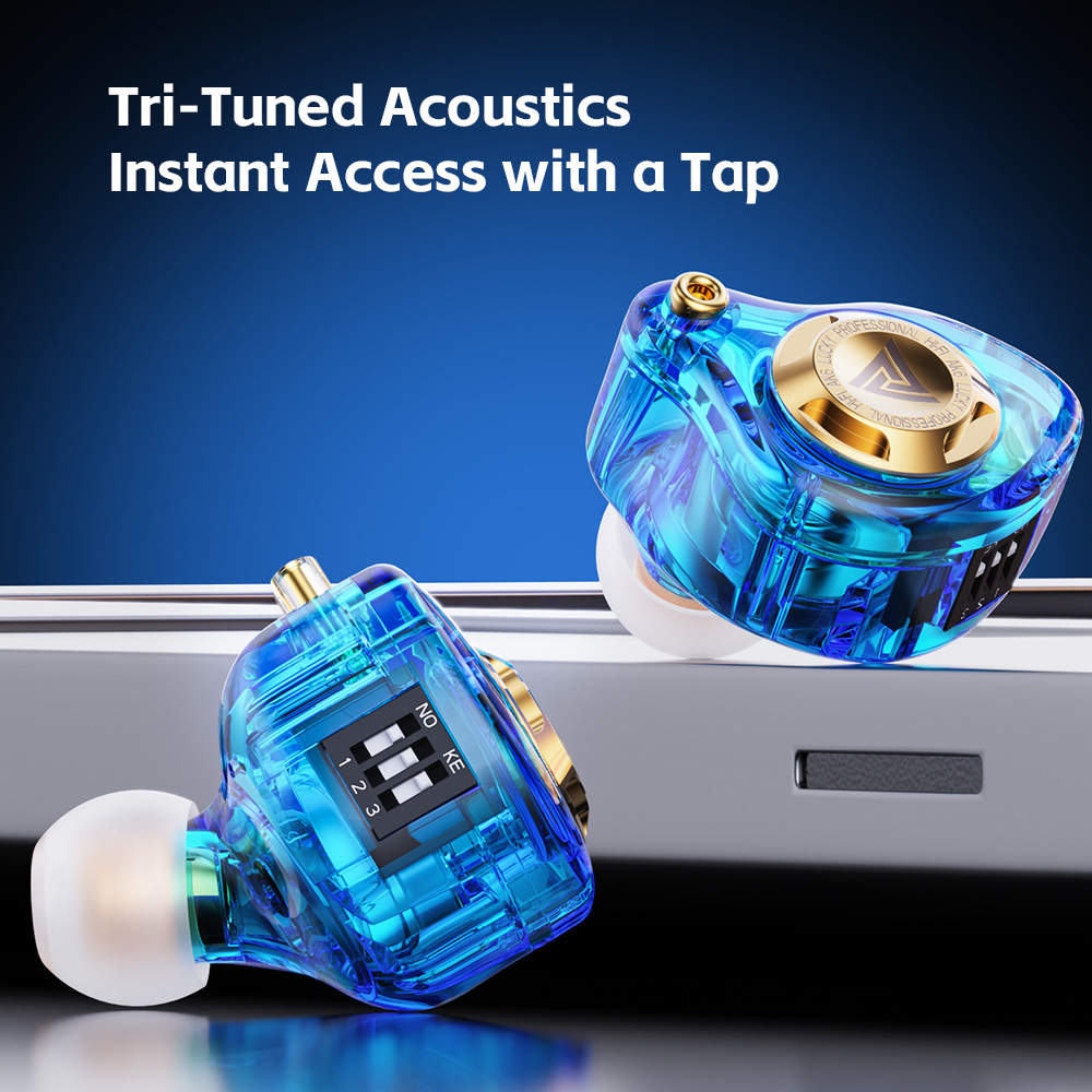 Hot QKZ AK6 Lucky Dynamic Earphones Heavy bass HIFI earphones pluggable earphones, three tone tuning mobile sports earphones