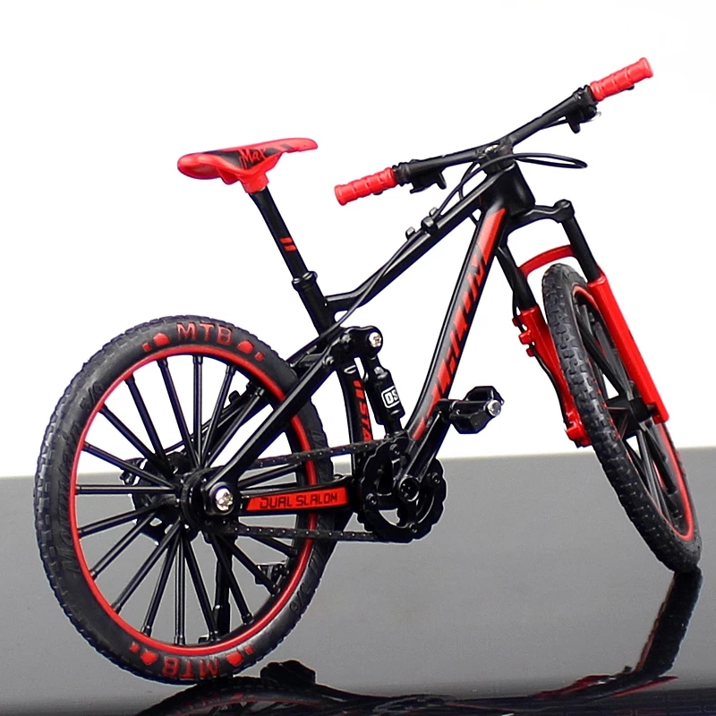 Simulation alloy bicycle model 1:8 creative mini bicycle ornaments children's mountain bike model toy gift