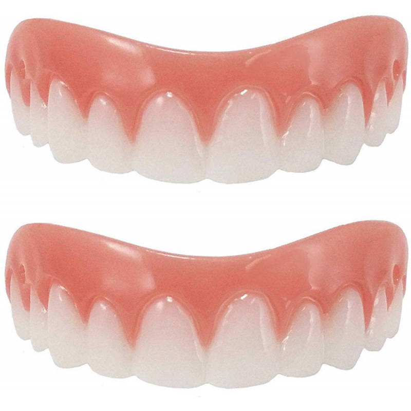 Natural Cosmetic Fake Tooth Cover Snap On Silicone Perfect Smile Veneers Teeth Upper Beauty Tool Teeth for Men Women