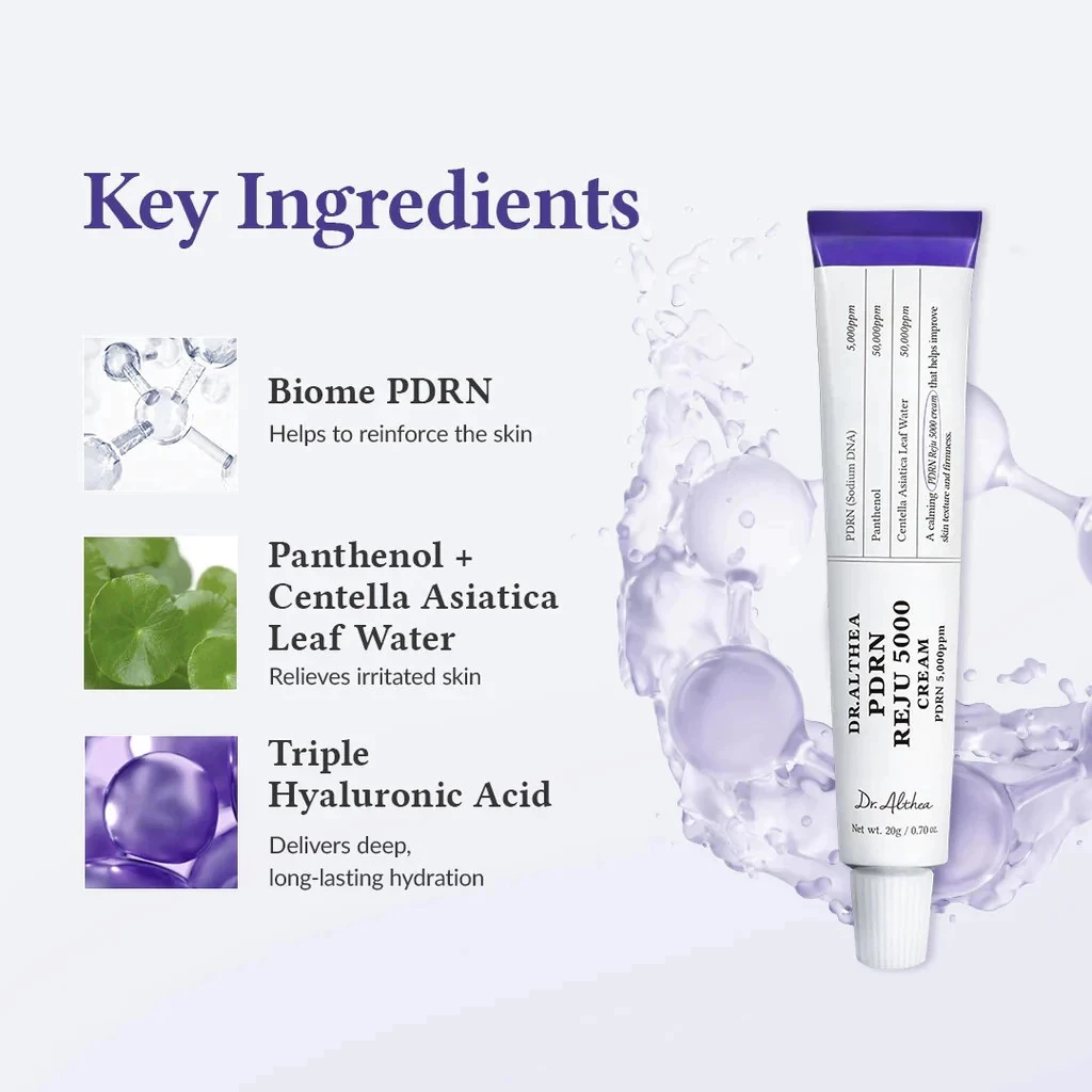 PDRN Revitalizing Face Cream 20g Deep Moisturizing Soothing Cream Daily Face Moisturizer Spot Treatment for All Skin Types