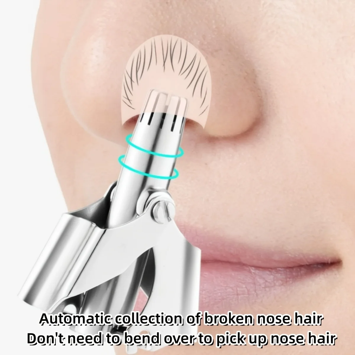 Nose Hair Trimmer Cleaner For Men Women Stainless Steel Manual Mechanical Shaving Razor Washable Hair Removal Tools With Brush