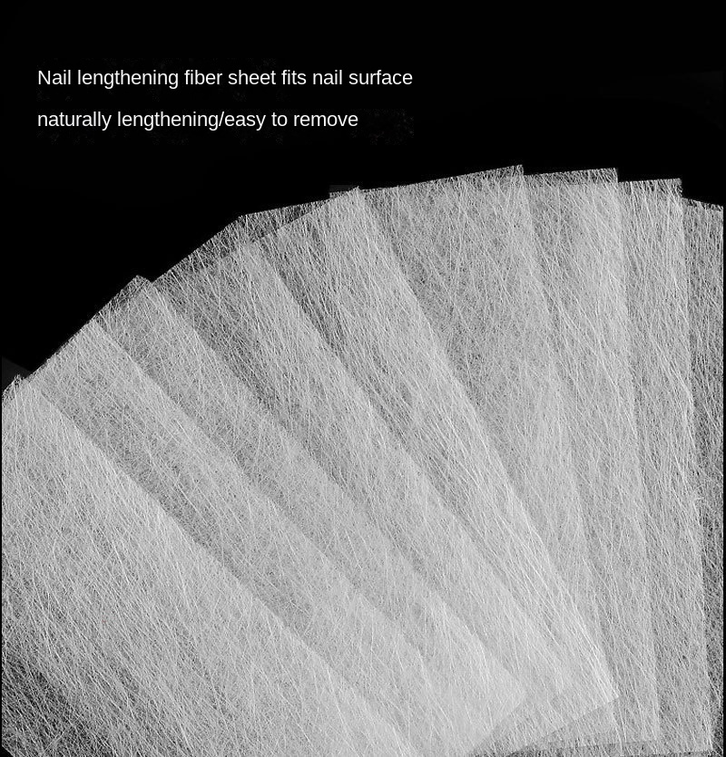 20pcs Silk Fiberglass For Nail Extension Form Non-Woven Silks UV Gel Building Fiber French Acrylic Manicure Accessories &