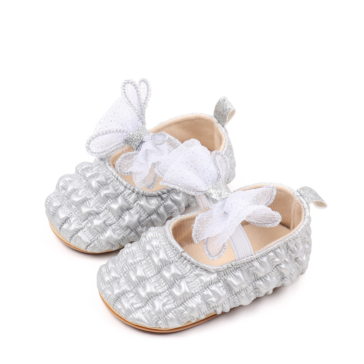 2026 Spring Baby Girls Princess Shoes Butterfly Bowknot Four colors Solid Fashion Design Newborn Toddler Shoes First Walkers