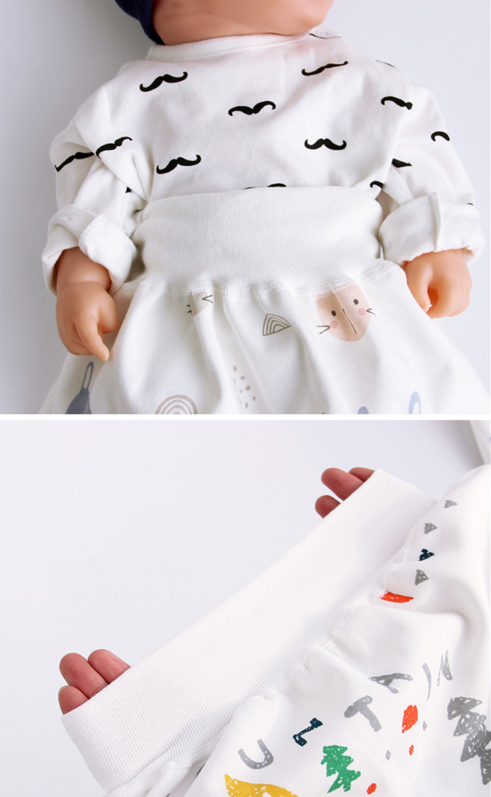 Baby Waterproof Clothes Diaper Skirt for Potty Training Baby Comfy Diaper Training Skirts for Boys and Girls Night Time Sleeping
