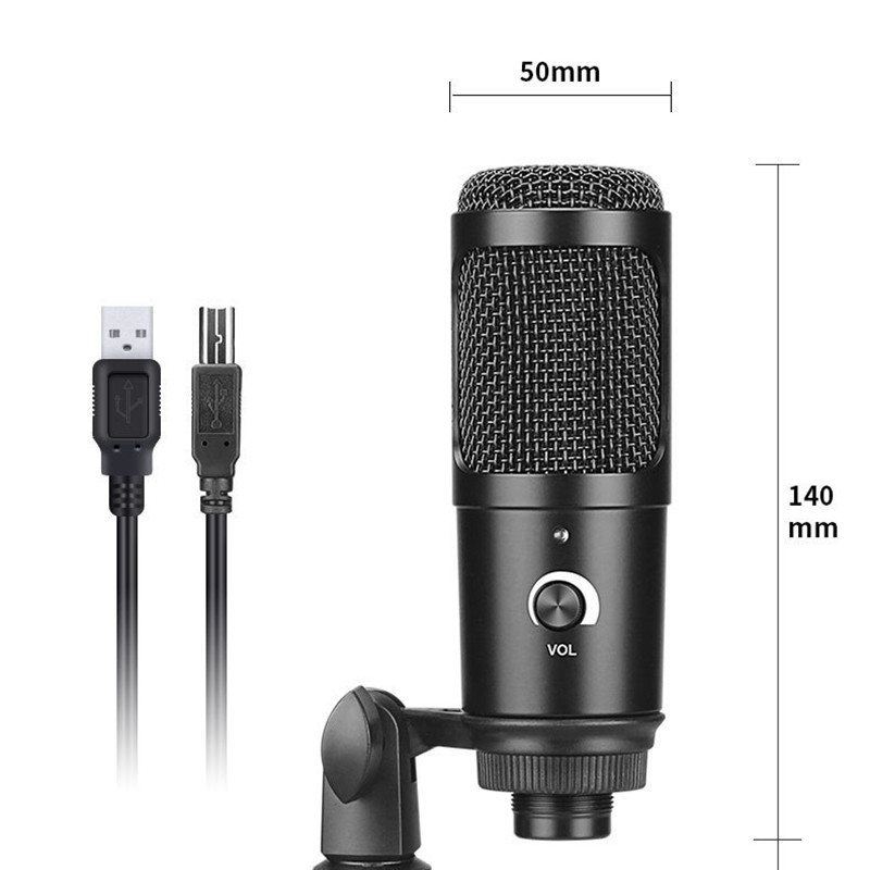 USB Condenser Microphone for PC Professional USB Microphone for Computer Laptop Gaming Streaming Recording Studio YouTube Video