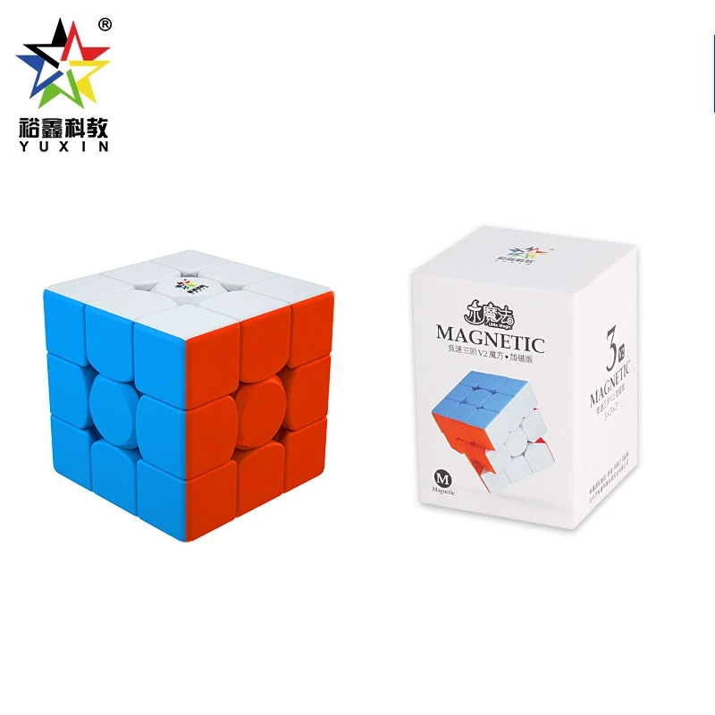 YuXin Little Magic 3x3 Magnetic V2 Magic Cube YuXin 3x3x3 Puzzles Educational Toys For Children