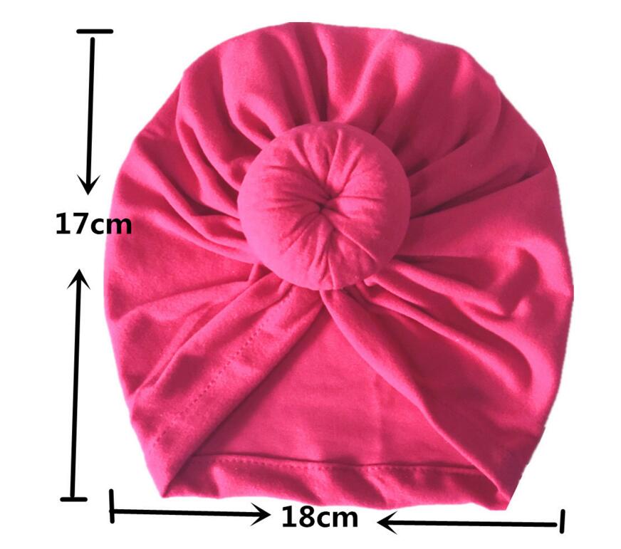 New Baby Articles Children's Headscarves Hats Babies Pure color Knotted Indian Headgear Caps