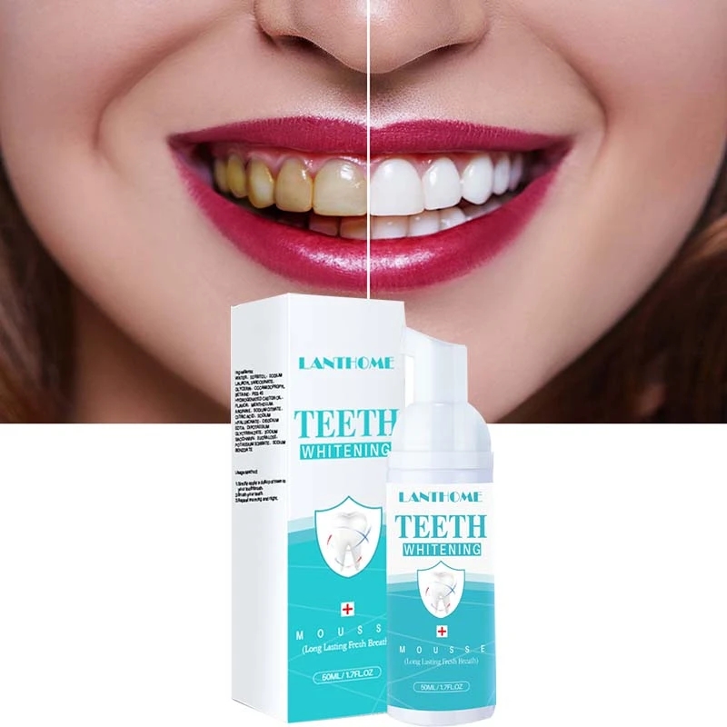 Lasting Teeth Cleansing Whitening Mousse Removes Stains Tartar Teeth Whitening Oral Hygiene Mousse Toothpaste Fresh Bad Breath