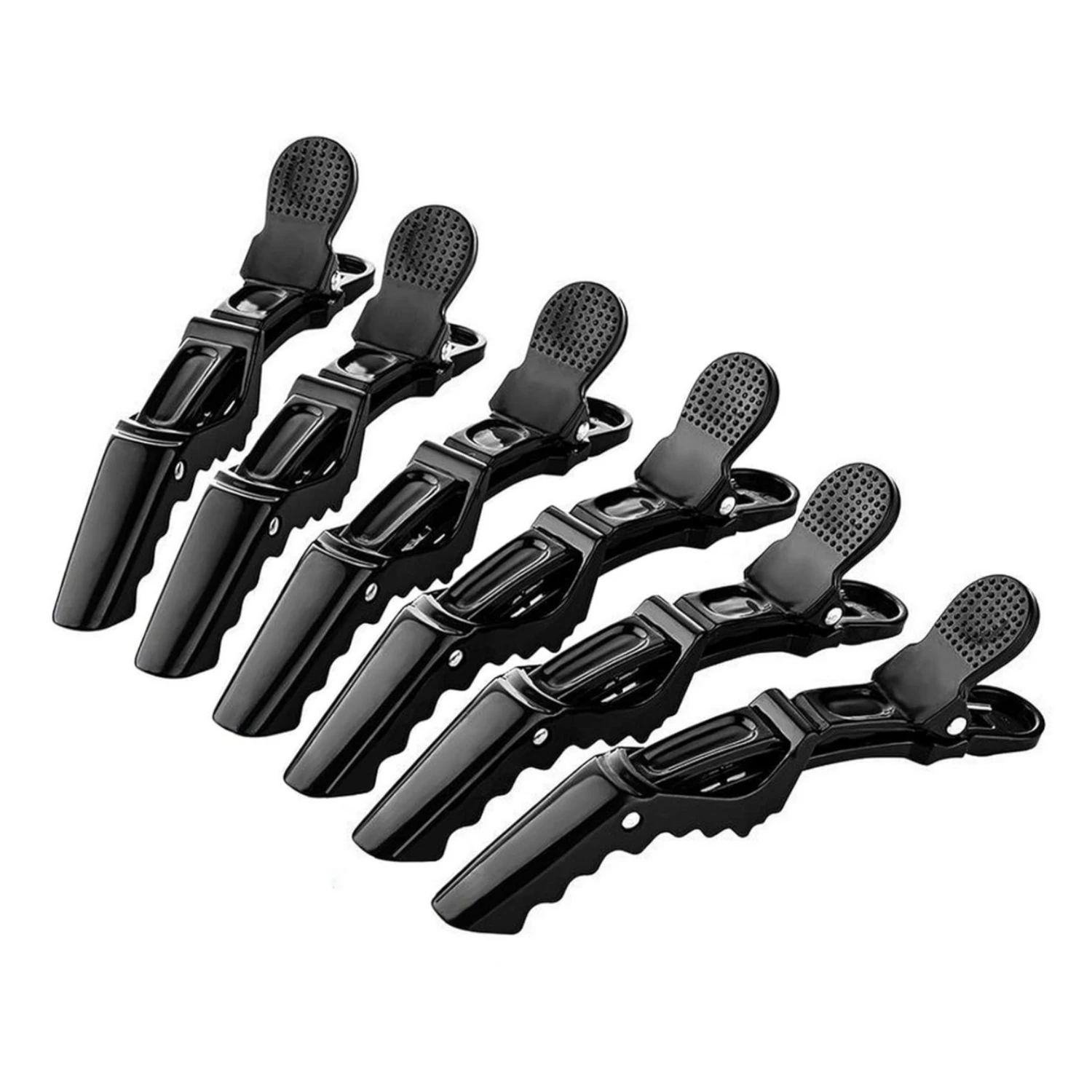 6pcs/set Alligator Hair Clip Hairdressing Clamps Plastic Hair Claw Professional Barber for Salon Styling Hairpins