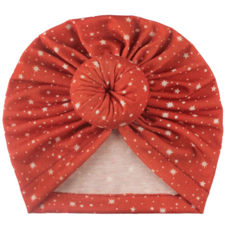 New baby products children's headscarf CAP baby star print knotting Indian Pullover