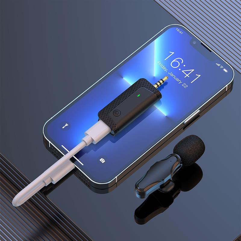 Wireless Lavalier Microphone Audio Video Recording Mini Mic For IPhone Android Live Broadcast Gaming Phone Microfonoe K35Pro