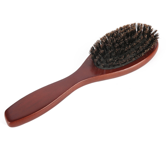 Natural Boar Bristle Hairbrush Massage Comb Anti-static Hair Scalp Brush Beech Wooden Handle Hair Brush Comb Styling Tool &