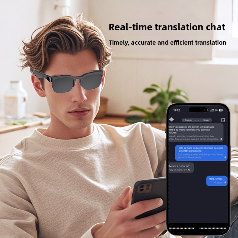AI Translation XG89 Bluetooth Glasses Earphones Wireless 6.0 Stereo Bluetooth Earphones Cycling Sunglasses