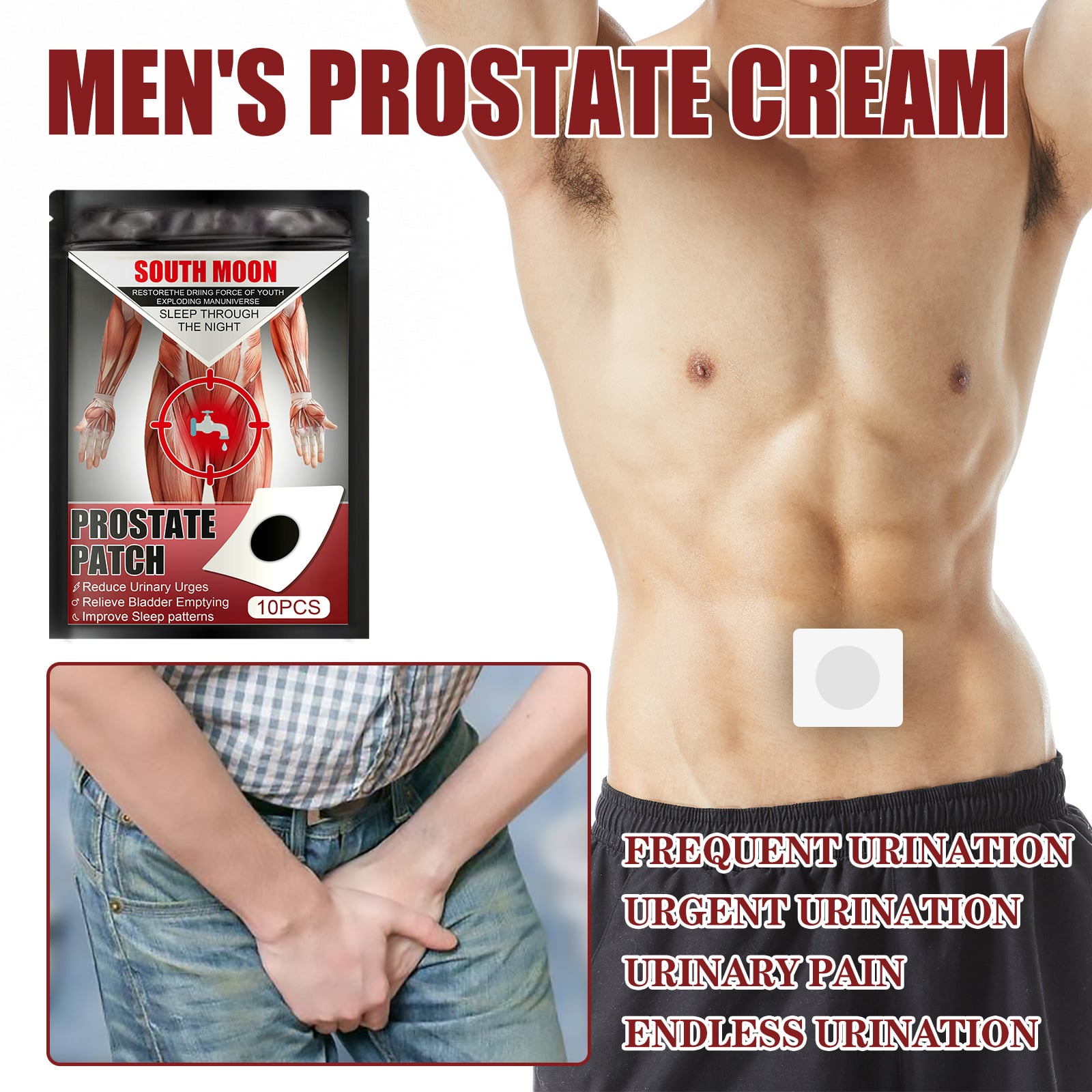 10pcs/pack Prostatic Navel Plaster Prostatitis Prostate Treatment Patch Medical Urological Urology Man Health Care