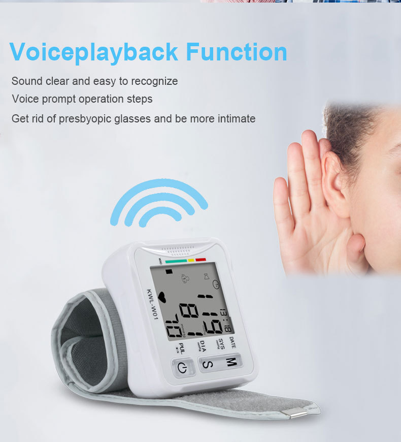 English Automatic Electronic Sphygmomanometer Household Sphygmomanometer Wrist Sphygmomanometer FDA Certification