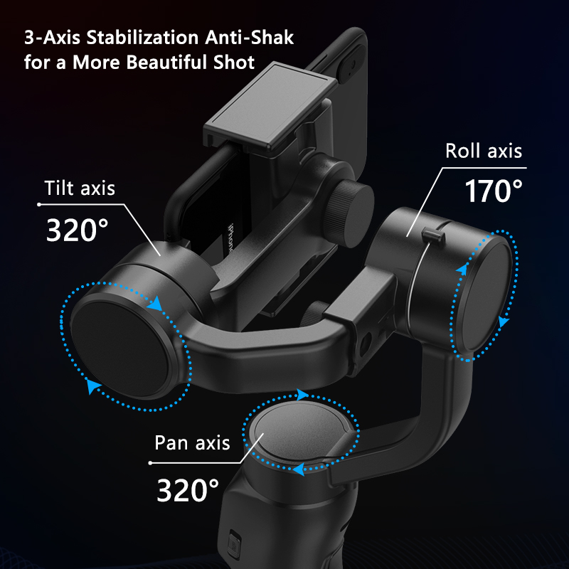 F8 3 Axis Gimbal Handheld Stabilizer for Phone Holder Video Record For Xiaomi iPhone Stabilizer Cellphone Gimbal Smartphone
