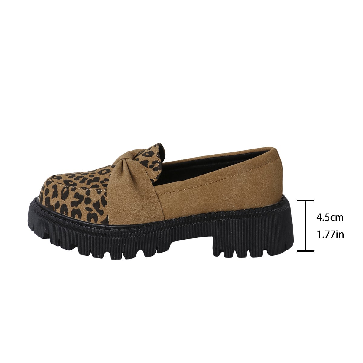 New British style thick soled loafers for women's foreign trade in plus size small leather shoes