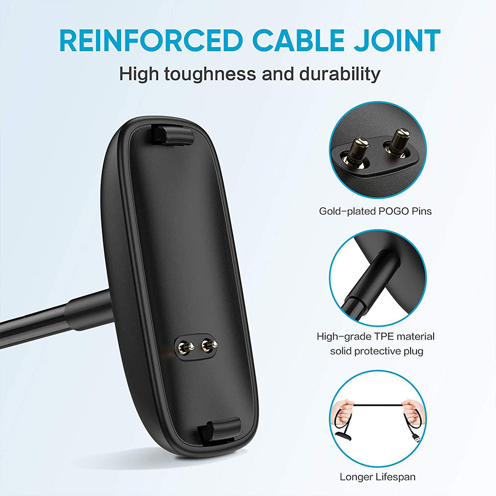 1m USB Charging Cable For Fitbit Inspire 2 Charger Wristband Power Cord Wire Charging Dock For Fitbit Inspire2 For Inspire2