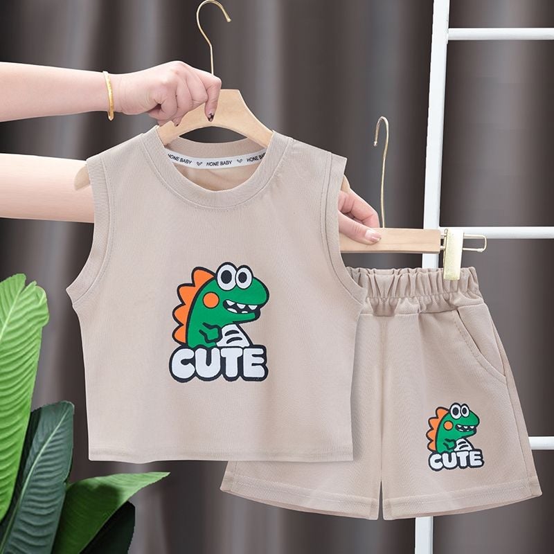 Children Sets Kids Clothes Boys Girls Vest Suit Summer Children's Clothing baby T-Shirts Shorts Tank Top Sleeveless