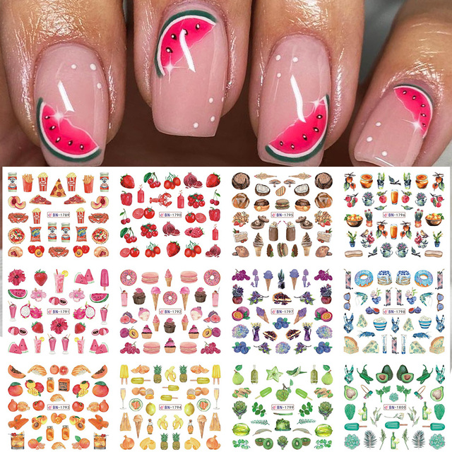 6pcs/lot Sunflower Nail Stickers Blossom Florals Nail Art Water Decals Transfer Foils Sliders Decorations for Manicure