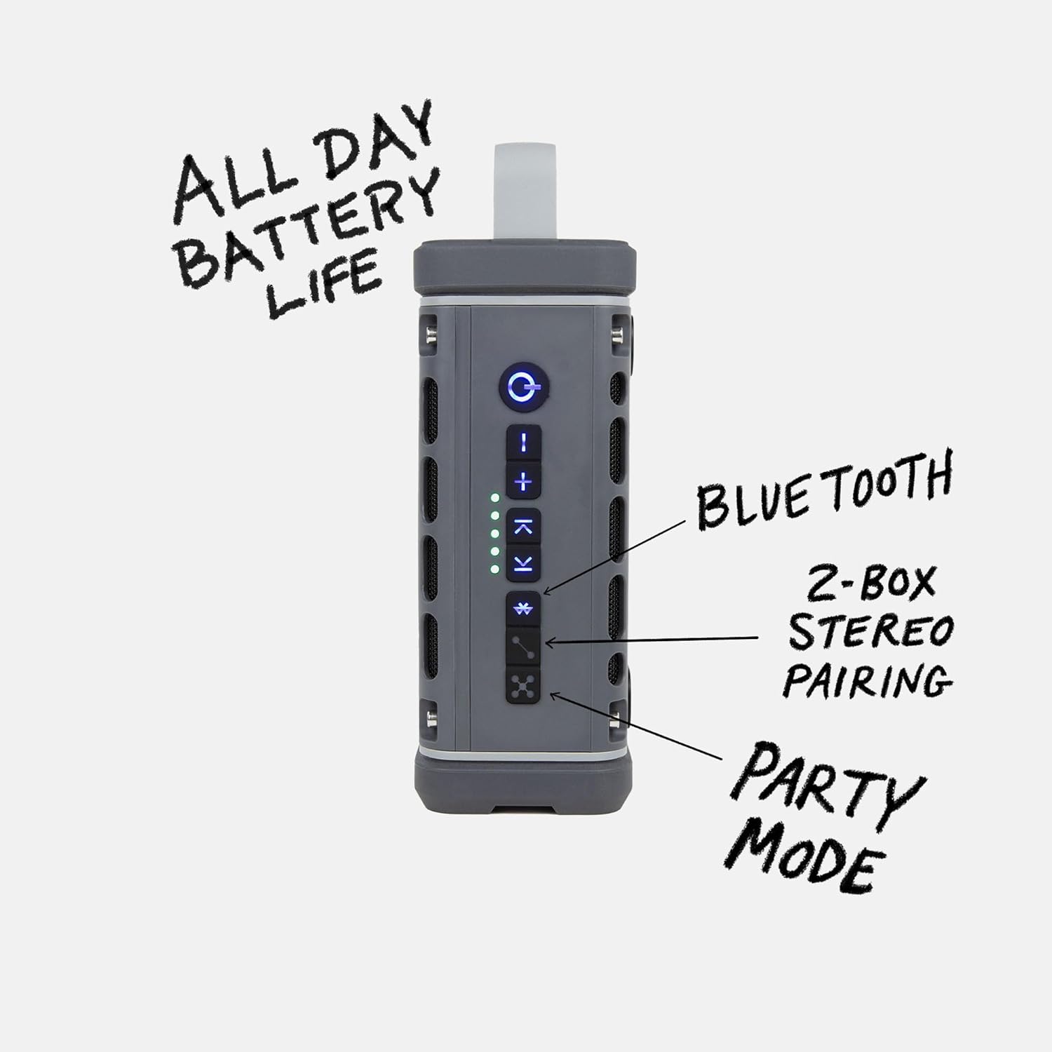 Turtlebox Ranger: Loud! Outdoor Portable Bluetooth 5.4 Speaker | Rugged, Waterproof, Ultra-Portable | Plays to 105db, Deep Bass, Shockproof, Unlimited